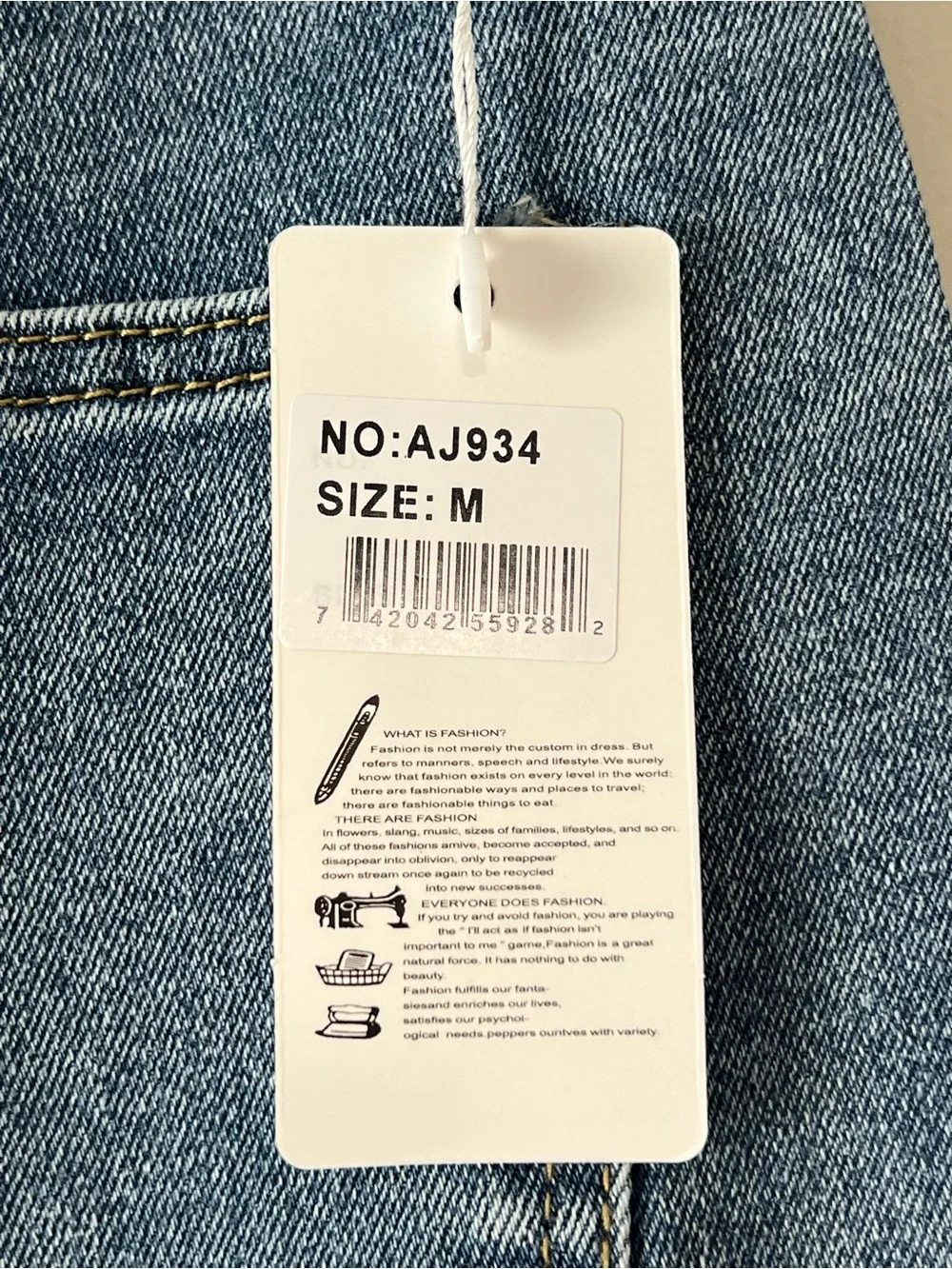 High-Rise Wide Leg Embellished Denim Jeans - Blue - Picture 8 of 9